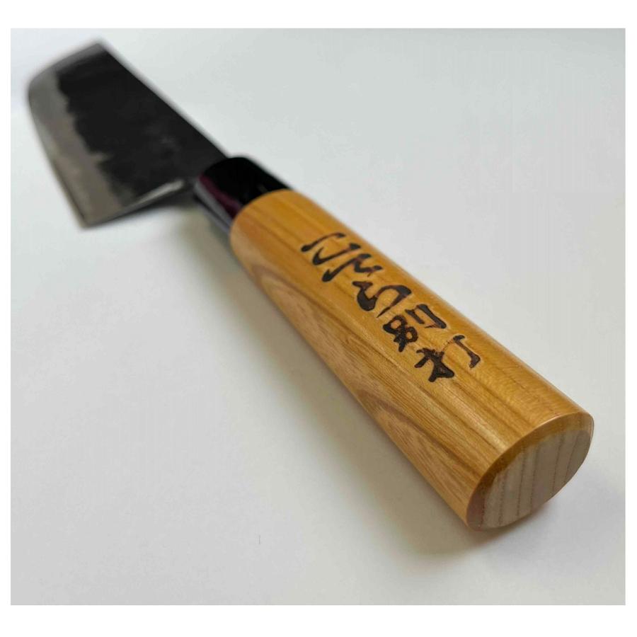 在庫あり こてら別打 安来鋼青紙割込 鍛造包丁 菜切包丁 165mm ヒバ柄