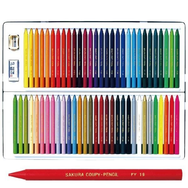 サクラクレパス 名入れ クーピーペンシル 60色 缶入り 『本州送料無料