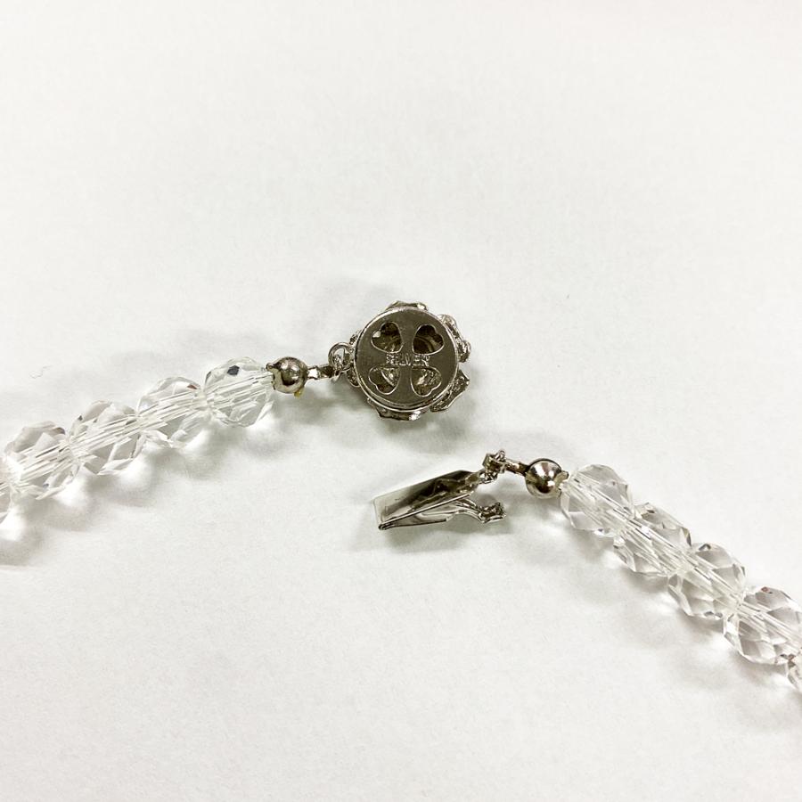 最高級本水晶ネックレス/32面カット/シルバー/アクセサリー/ジュエリー