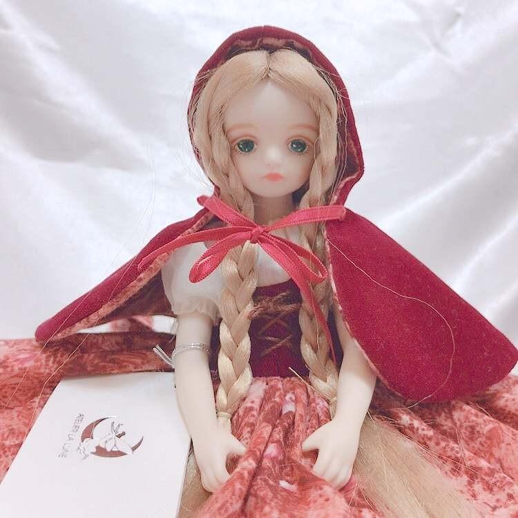 若月まり子 ビスクドール赤ずきんビスクドール 妖精 赤ずきんちゃん