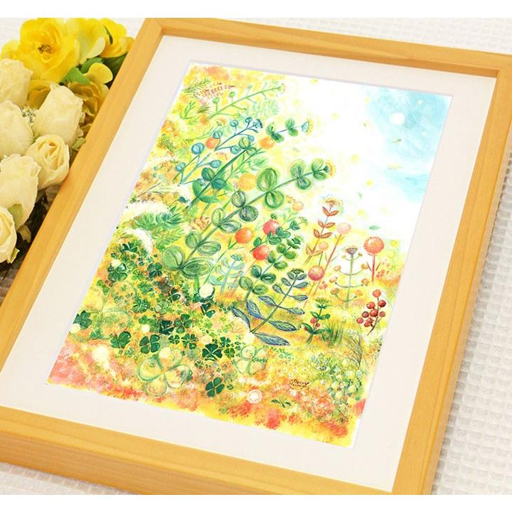 出産祝い 名入れ 赤ちゃん 誕生記念 絵 幸せアート(grow/Mサイズ