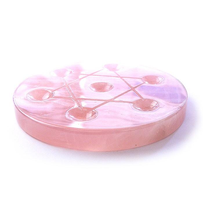 七星陣 台座 ローズクオーツ ストーンサークル 大 約90mm : 天然石