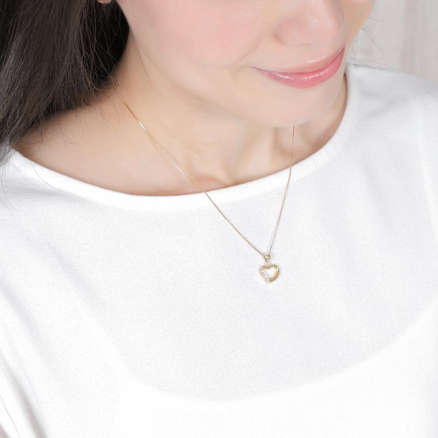 18金 オープンハート ペンダントトップ レディース チャーム ヘッド