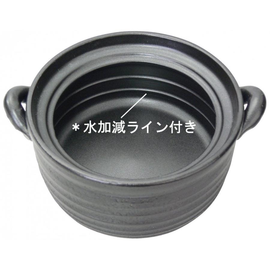IH土鍋4合 IHマルチご飯鍋 二重蓋 万古焼 直火、IH、ラジエント