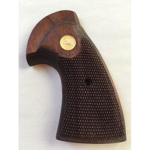 CAW MULE 木製グリップ タナカ パイソン 用 2nd チェッカ メダル付