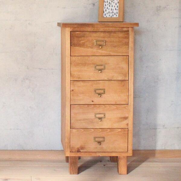 ミニ 5段 チェスト｜タンス 収納 洋服タンス スリム コンパクト 完成