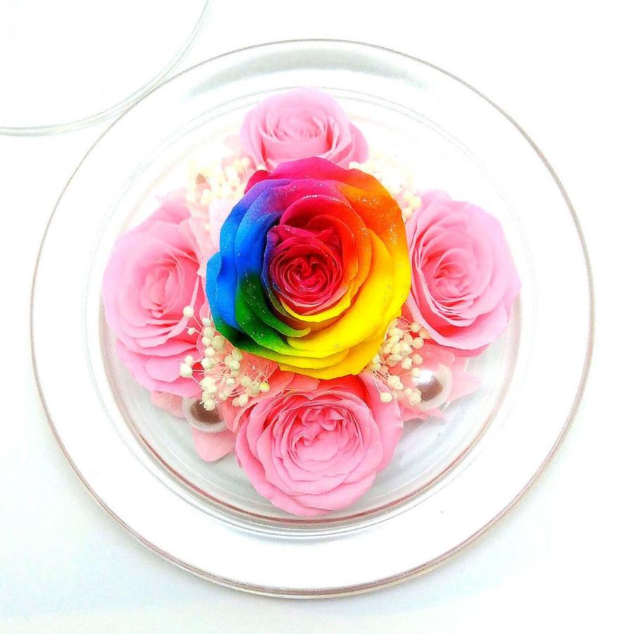 フラワーマーケット花由 【高級プリザーブドフラワー】レインボー