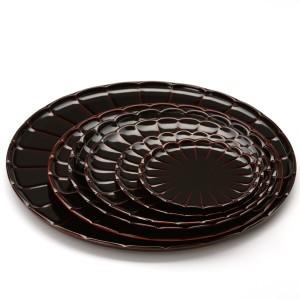 山田平安堂 菊皿 溜（6寸） 香典返し/引き出物/ギフト/漆器/漆塗り/皿