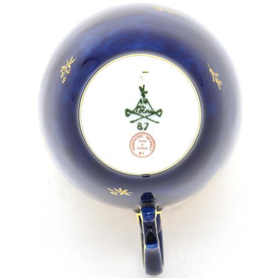 セーブル コーヒーカップ+デザート皿(3pc) オボイード 24K金彩(No.112