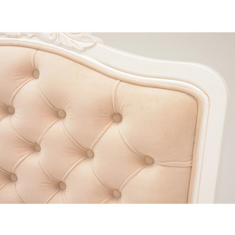 ロココ調 ベッド アンティーク塗装 エレガント彫刻 猫脚 シングル