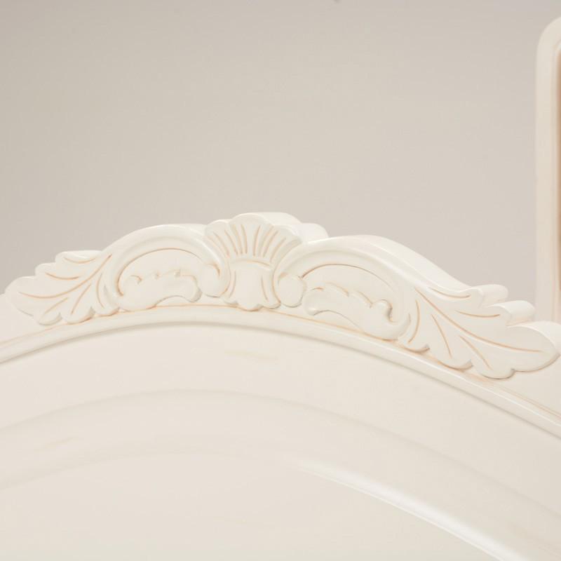 ロココ調 ベッド アンティーク塗装 エレガント彫刻 猫脚 シングル