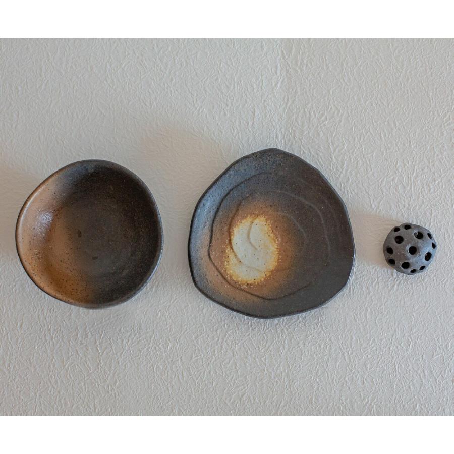 黒備前 花器セット 小サイズ 備前焼 黒 陶器 花器 花いけ 花生け 花瓶