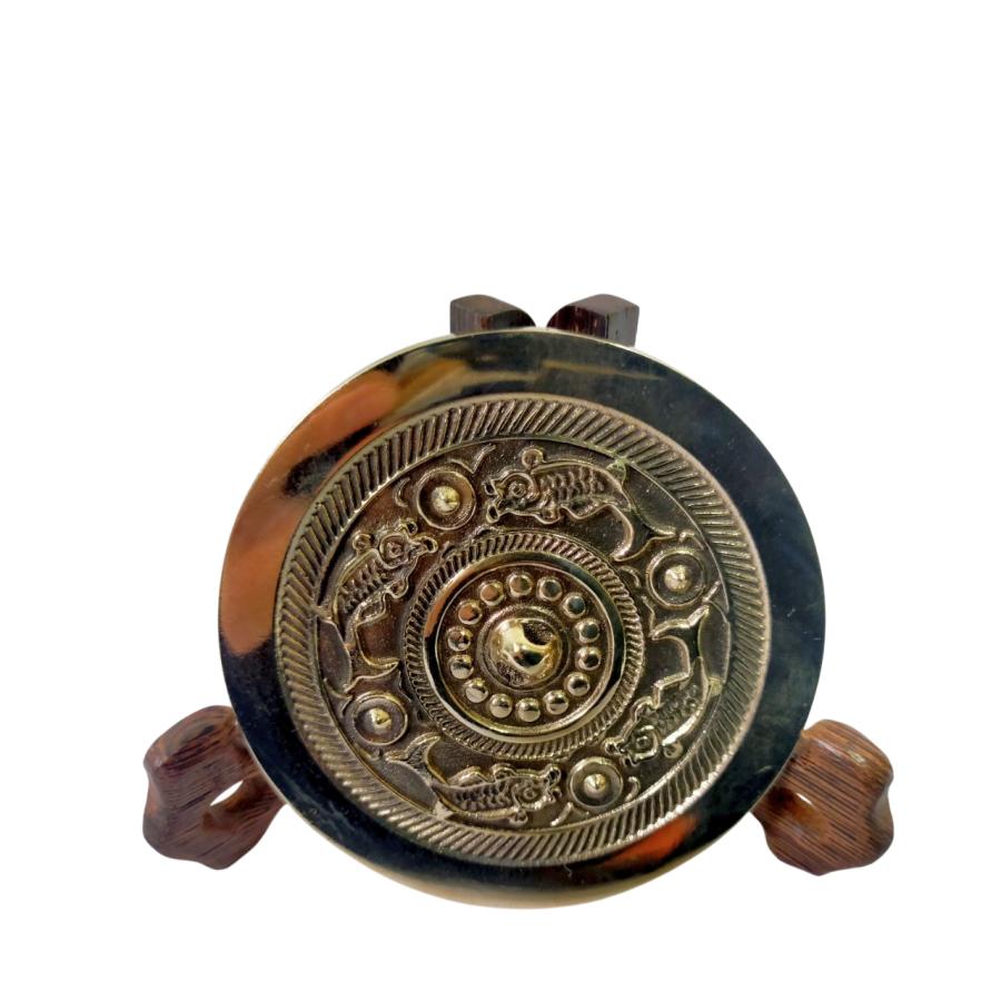 実用青銅鏡(小)B 高錫青銅製 卓上ミラー 手鏡 青銅器レプリカ 古代中国