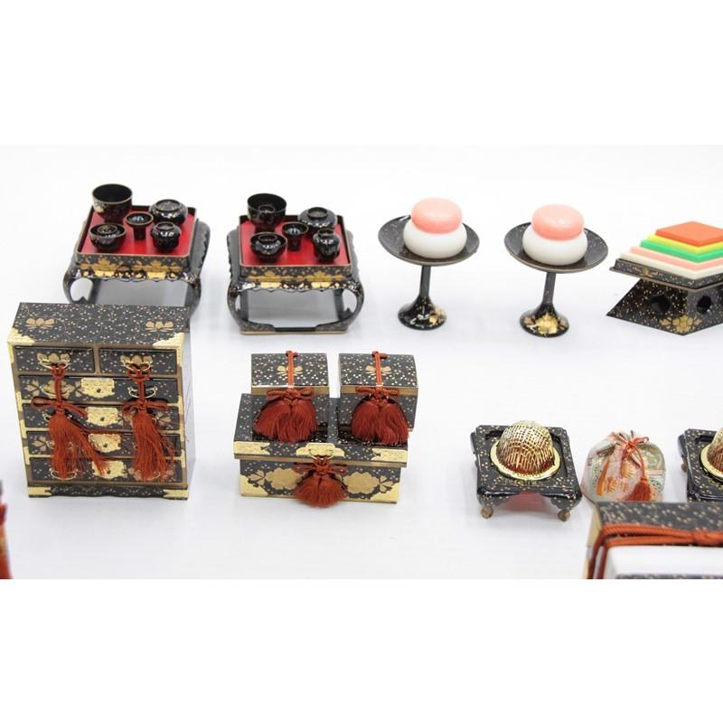 アウトレット品 雛道具お道具セット 九品 45号 お雛道具揃 前盛上 掛膳