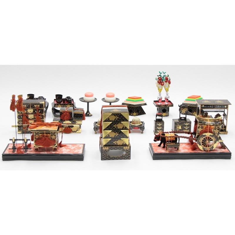 アウトレット品 雛道具お道具セット 九品 45号 お雛道具揃 前盛上 掛膳