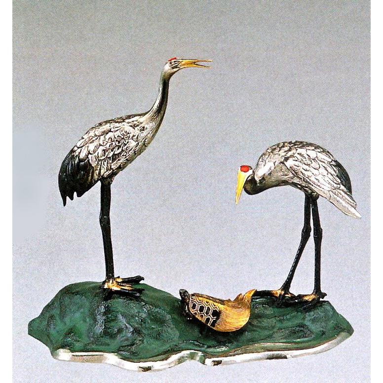 高岡銅器 鶴の置物／蓬莱山(大) 美術工芸通販／送料無料 : 檜屋美術館