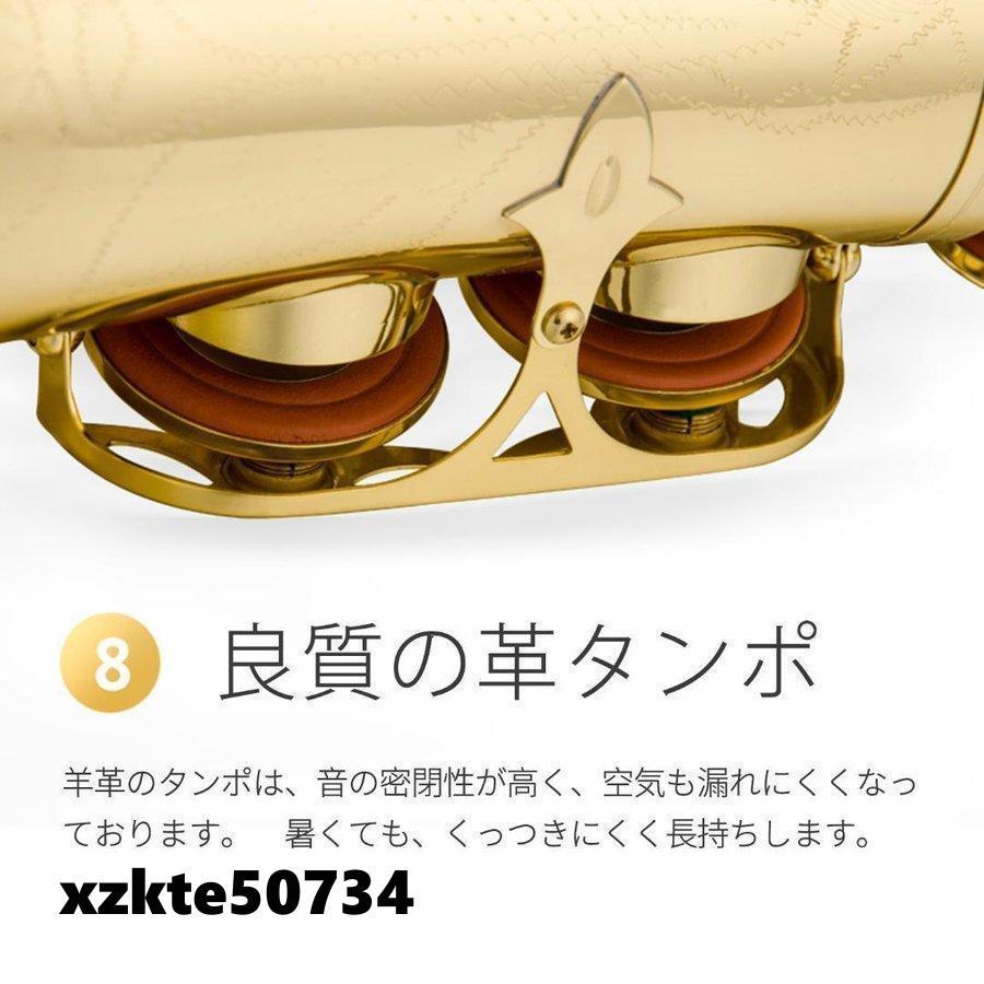 アルトサックス 初心者セット E Saxophone ゴールドラッカー ケース