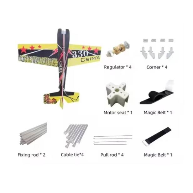 黄色 3D Mercury Fixed-wing Aerobatic Magic Board Plane Rc Airplane