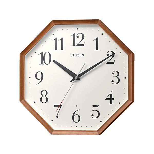 CITIZEN（シチズン） 電波クロック 木枠 八角型 大 壁掛け時計 : HD