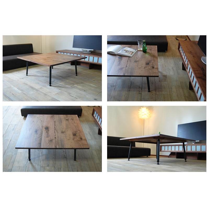 ローテーブル センターテーブル アイアン 鉄脚 おしゃれ 無垢