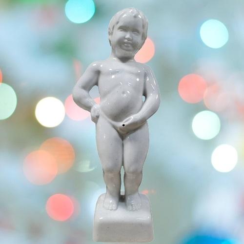 陶器 小便小僧 置物 外寸 全高30.5cm×幅12.5cm×奥行8cm : 今戸屋建材