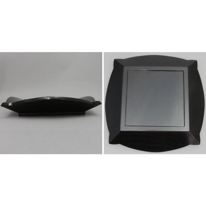 茶道具 菓子器 干菓子器 干菓子盆 溜塗り 七宝盆 胡麻竹張り 鵬雲斎好