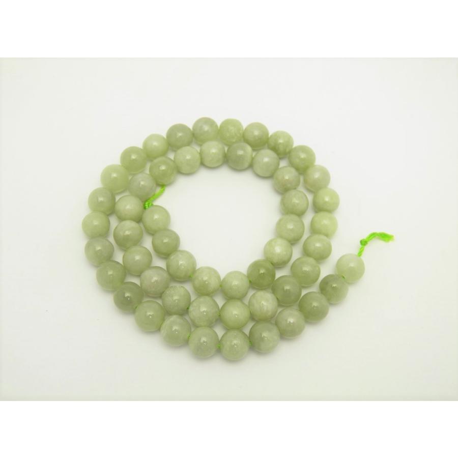 丸ビーズ 和田玉 ホータン玉 ウイグル和田地区産 8mm 一連