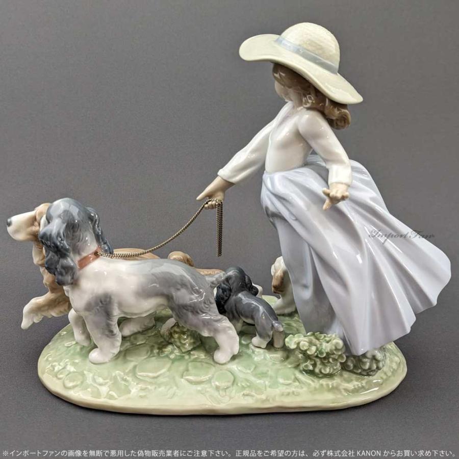 LLADRO（リヤドロ） 仔犬たちの行進 イヌ 少女 置物 01006784 LLADRO