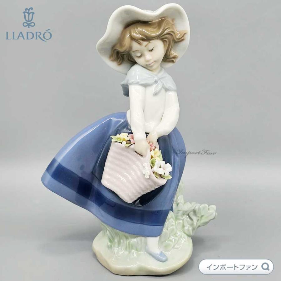 LLADRO（リヤドロ） きれいな花ばかり 少女 置物 01005222 LLADRO