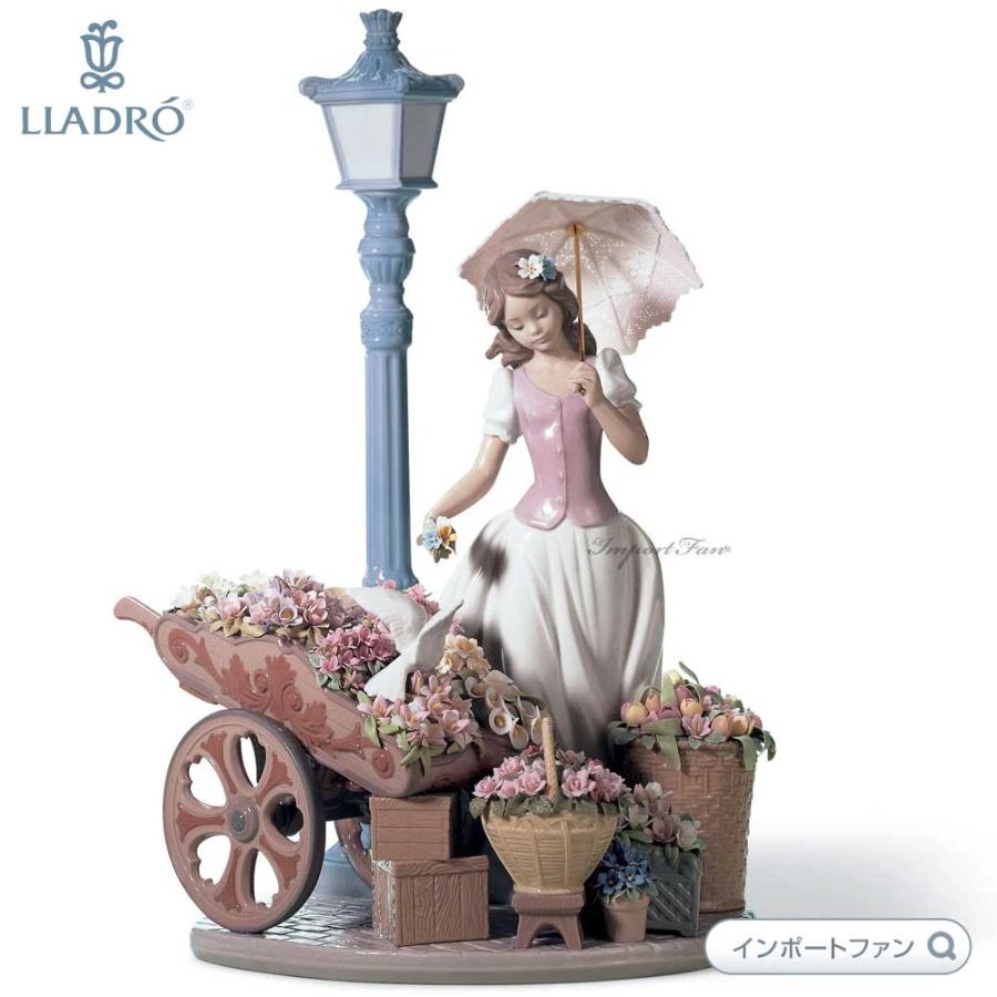 LLADRO（リヤドロ） 花の街角 女性 鳩 ハト 置物 01006809 LLADRO