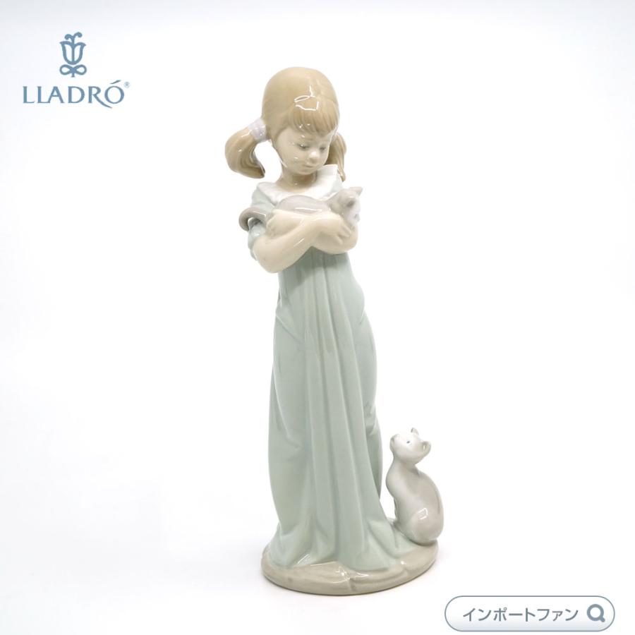 LLADRO（リヤドロ） 私のことも忘れないで 少女 猫 ネコ 置物 01005743