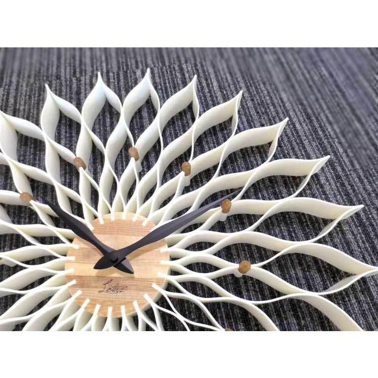 壁掛け時計 フラワー お花 可愛い ナチュラル 上品 北欧 ダリア