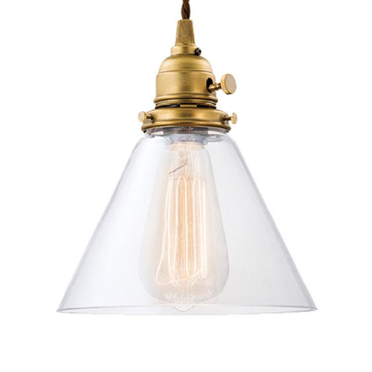 ペンダントライト 真鍮製 ガラス製 1灯 クリアー 白ホワイト