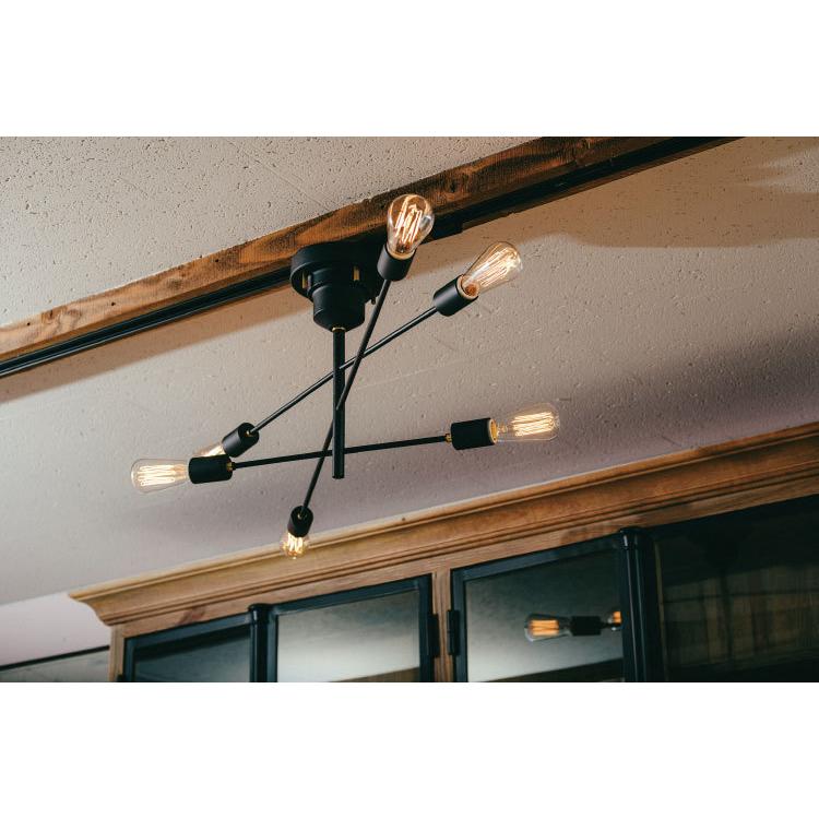 シーリングライト 照明 ソケットライト ブラック ワンルーム ミッド