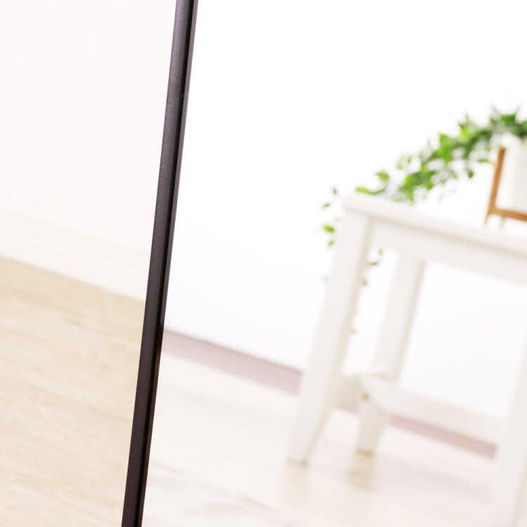 全身鏡 スタンドミラー オシャレ モダン 黒 幅50cm 高さ160cm