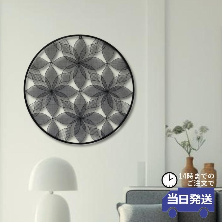 アートパネル アイアン壁飾り 丸 ウォールパネル 絵画 インテリア