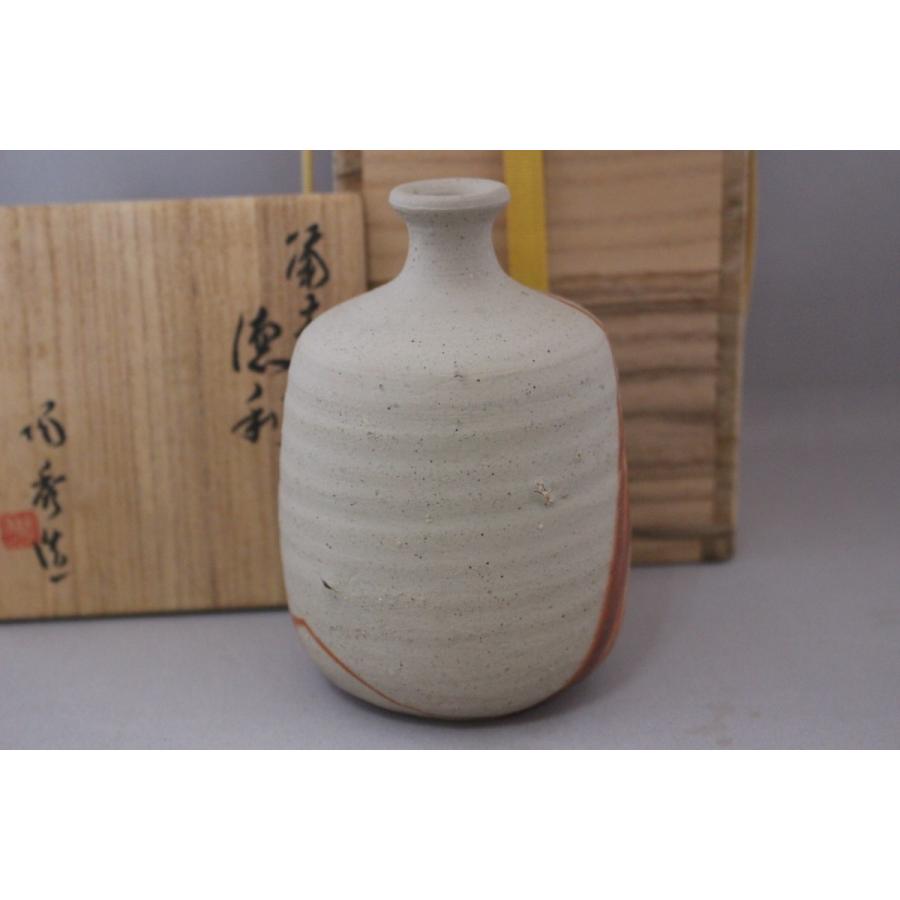 備前焼 山本陶秀 徳利 人間国宝 緋襷焼 共箱 伊部陶苑 : 備前焼 伊部陶