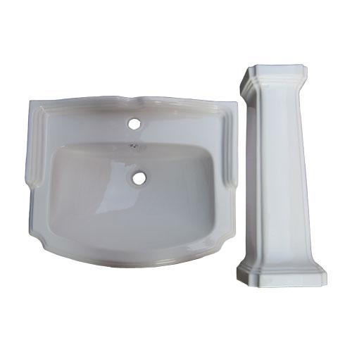 ペデスタルシンク 洗面台 おしゃれ クラシック 陶器洗面化粧台 W580