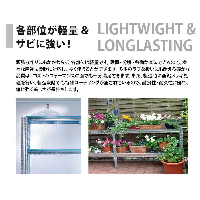 メタルシステム7段（奥行32cm）W677xH1972 METALSISTEM メタルシェルフ