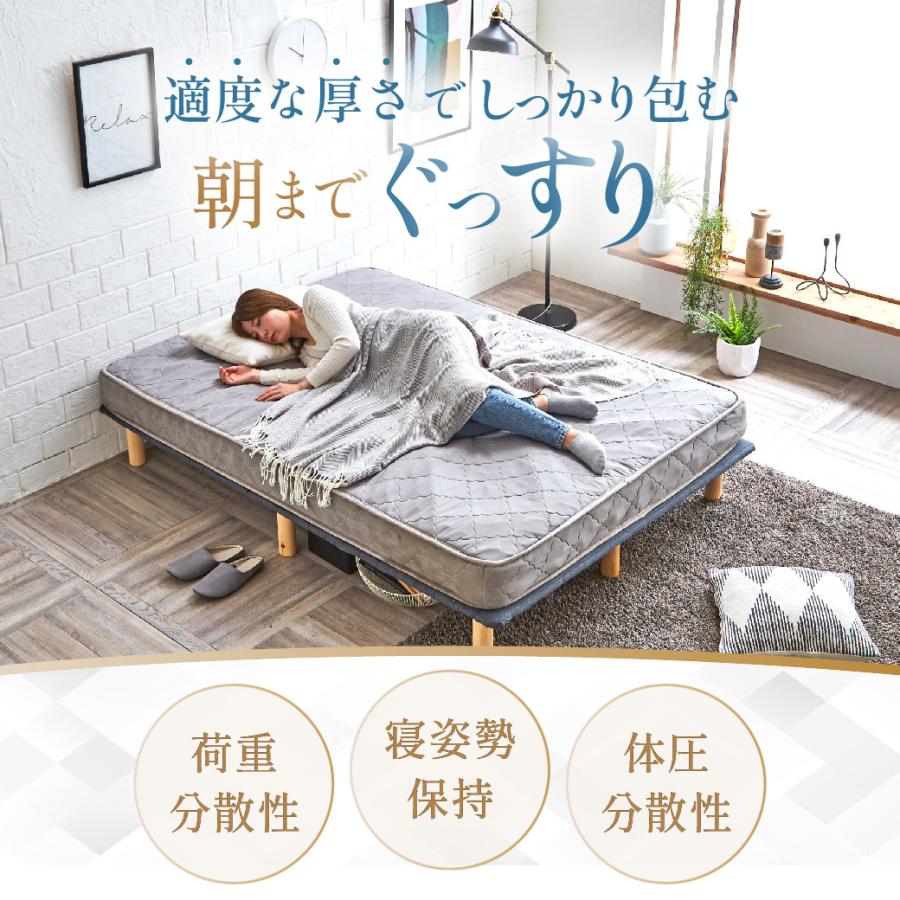 ネルコンシェルジュ 高密度ポケットコイルマットレス セミシングル 体