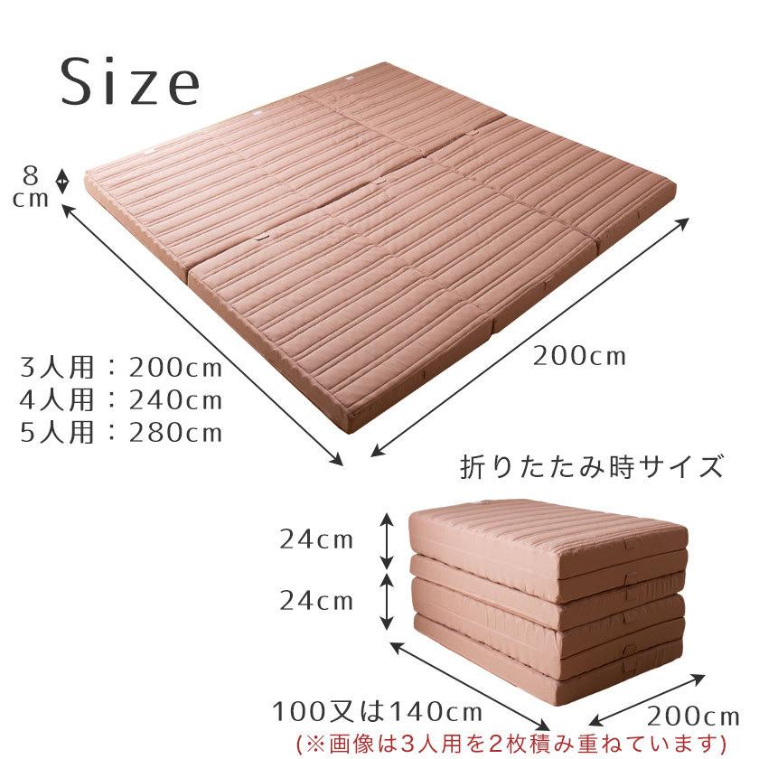 高反発マットレス 幅200cm(3人用) ワイドキング つなげて使える