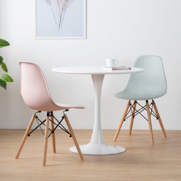 ダイニング テーブル 円形 80 2人用 おしゃれ 北欧 白 シンプル