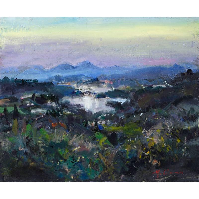 上野 豊 「光る海（天草）」 油彩8号 額付き : 一枚の繪Yahoo!店