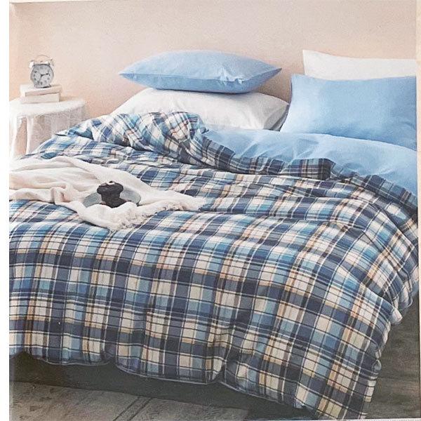 敷ふとんカバー（ダブルロング145x215cm）格子柄（2色あり）＃20