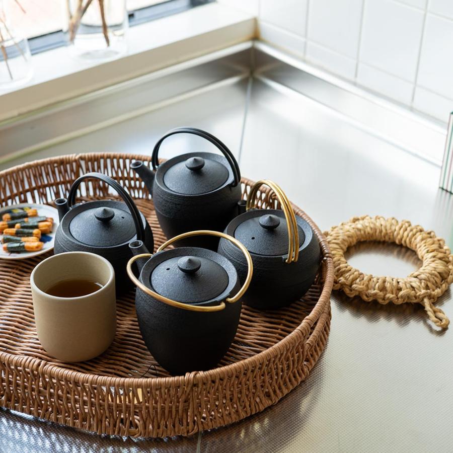 鋳心ノ工房 ティポット 黒 山形鋳物 急須 緑茶 鉄瓶 日本製 1-2人用
