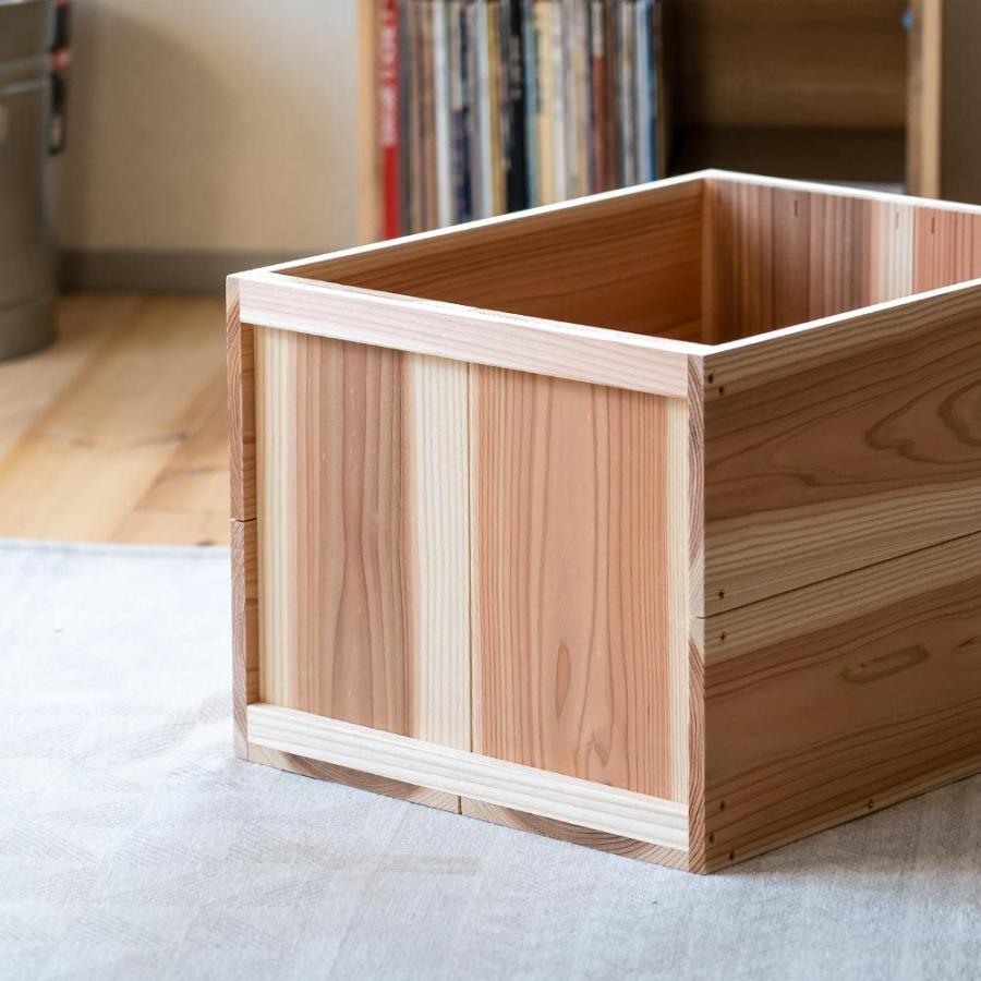 国産りんご箱 上小節 杉 480×380×310 木箱 収納ボックス : イエノLabo