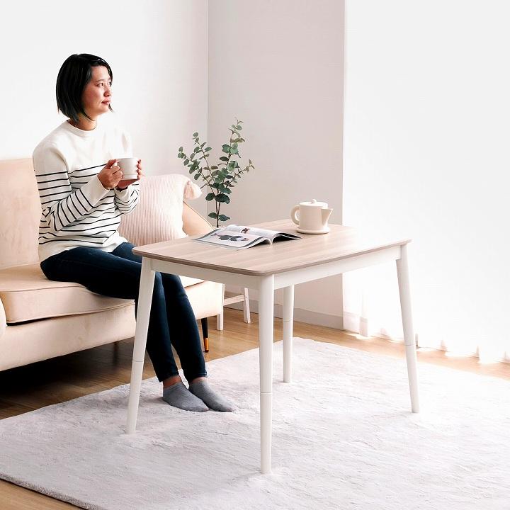 こたつテーブル 2way 長方形 コペルタ こたつ台 90×60cm ローテーブル