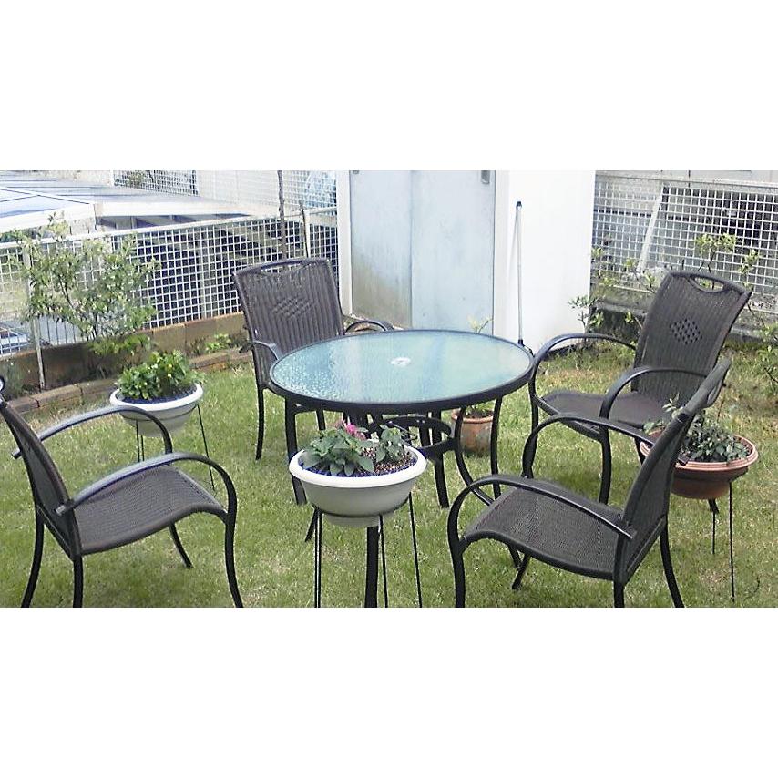 igarden（アイガーデン） ガーデンテーブルチェア 5点セット ラタン風