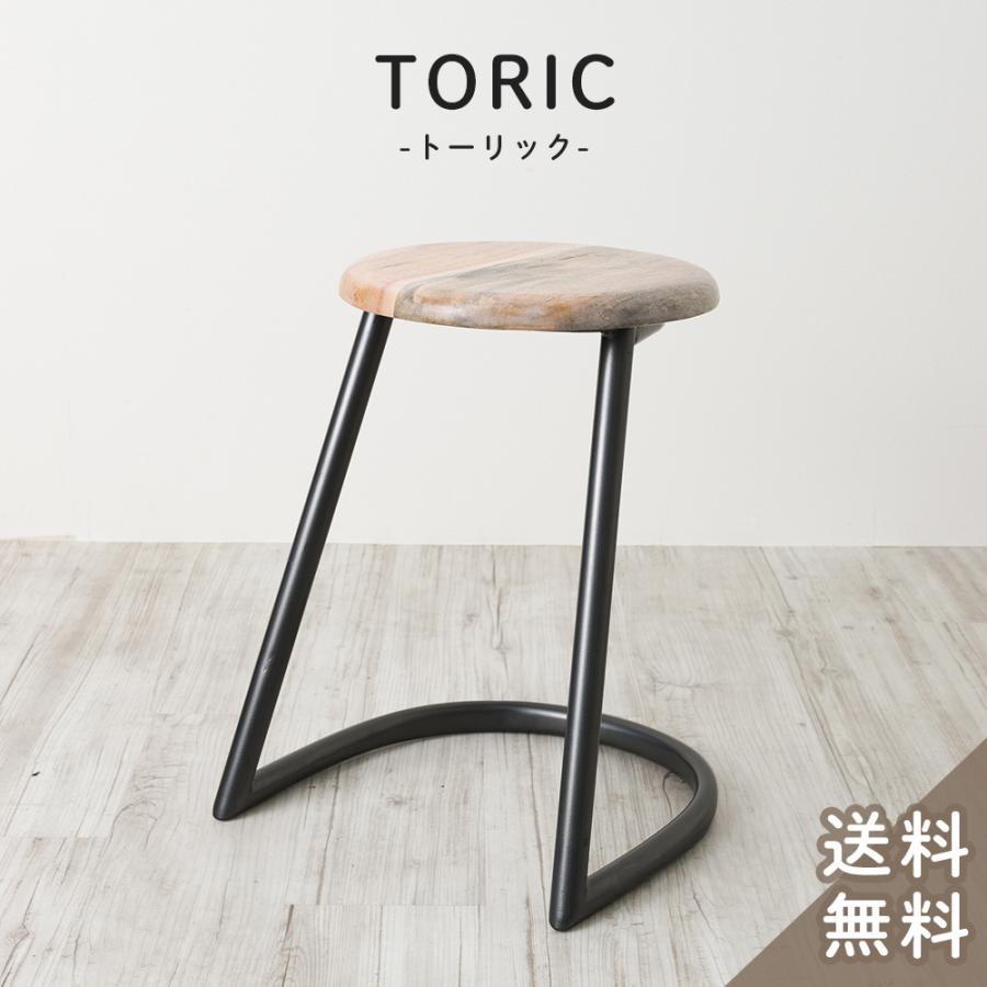 友安製作所 スツール おしゃれ 丸 木製 アイアン 丸椅子 チェアー イス