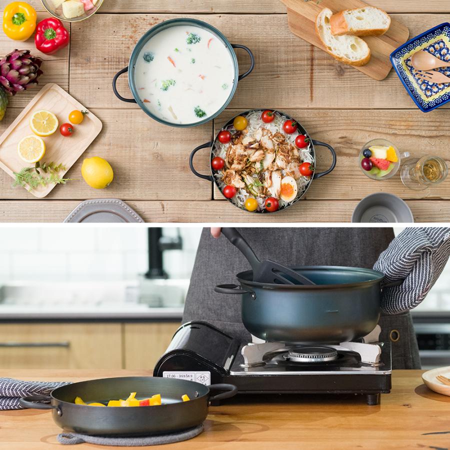 鉄鍋 IH対応 キャンプ 鍋 直火 鉄 両手鍋 万能鍋 藤田金属 フライパン